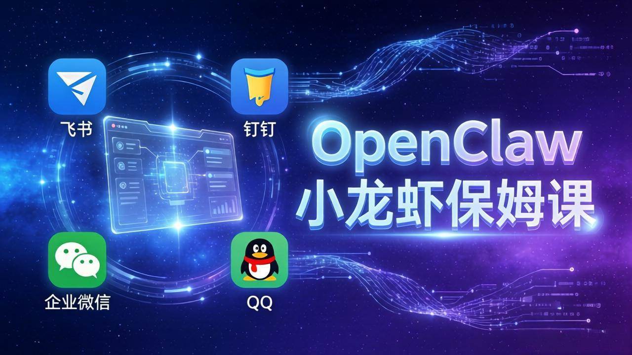 （17614期）OpenClaw小龙虾保姆课： Windows/macOS/Linux/Docker全系统安装，飞书+钉钉+企业微信+QQ 全接入-淘秘副业