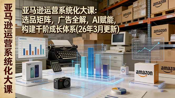 （17622期）亚马逊运营系统化大课：选品矩阵，广告全解，AI赋能，构建千阶成长体系(26年3月更新)-淘秘副业