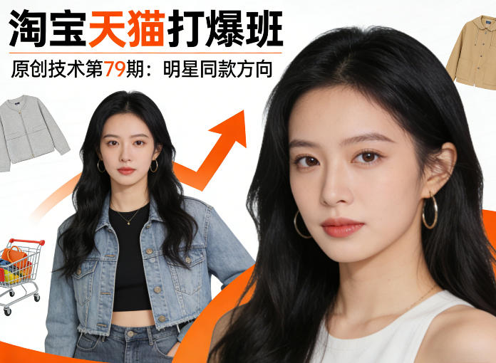 《淘宝天猫打爆班》原创技术第79期：明星同款方向-淘秘副业