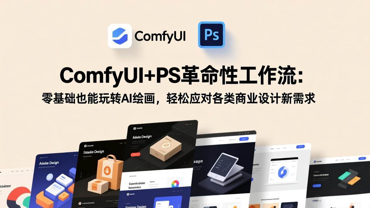 （17512期）ComfyUI+PS革命性工作流：零基础也能玩转AI绘画，轻松应对各类商业设计新需求-淘秘副业