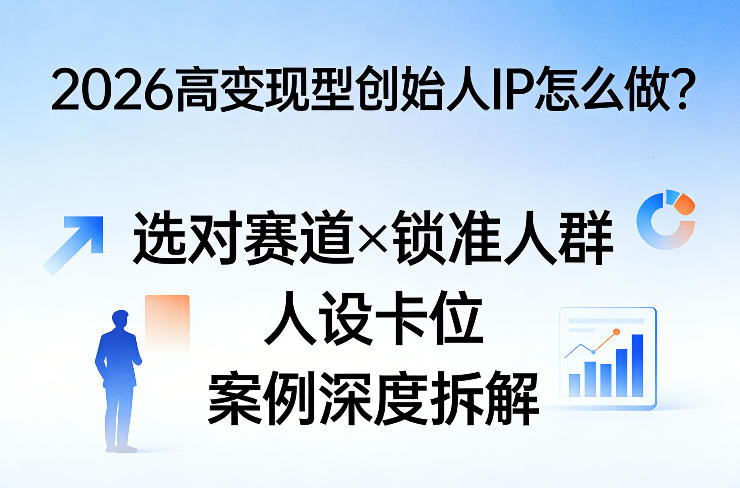2026高变现型创始人IP怎么做？选对赛道×锁准人群×人设卡位×案例深度拆解-淘秘副业
