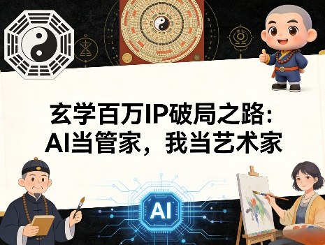 玄学百万IP破局之路：AI当管家，我当艺术家-淘秘副业