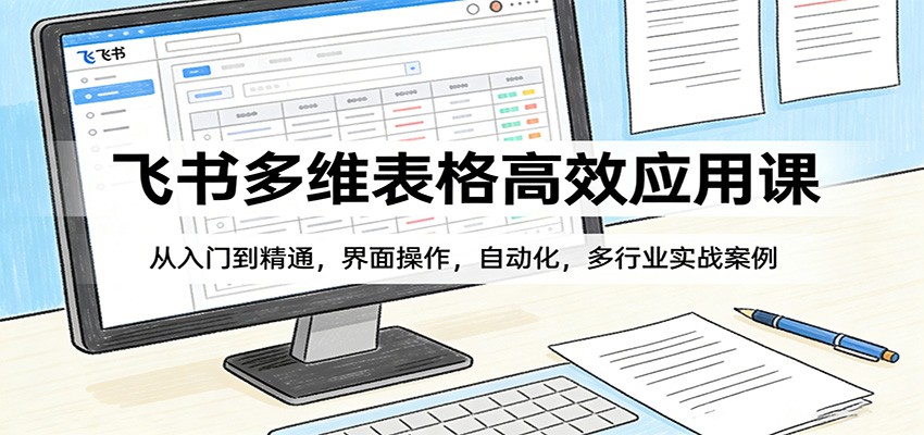 飞书多维表格高效应用课：从入门到精通，界面操作，自动化，多行业实战案例-淘秘副业