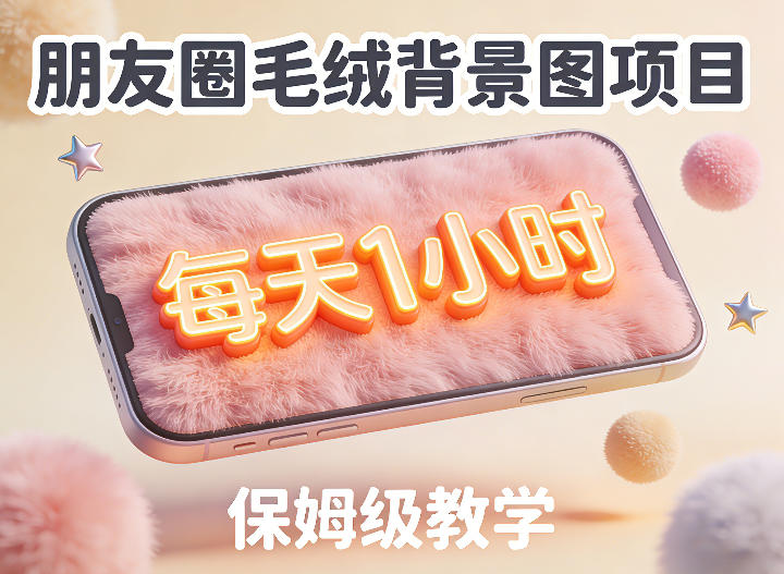 朋友圈动态背景图项目，每天1小时，实战保姆级教学【第二期】-淘秘副业