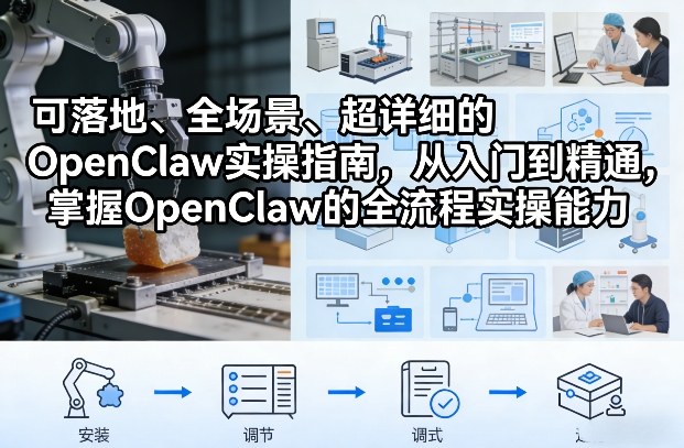 可落地、全场景、超详细的OpenClaw实操指南，从入门到精通，掌握OpenClaw的全流程实操能力-淘秘副业