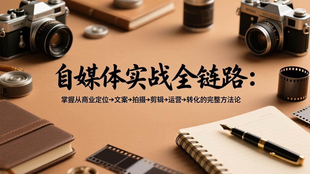 （17586期）自媒体实战全链路：掌握从商业定位→文案→拍摄→剪辑→运营→转化的完整方法论-淘秘副业