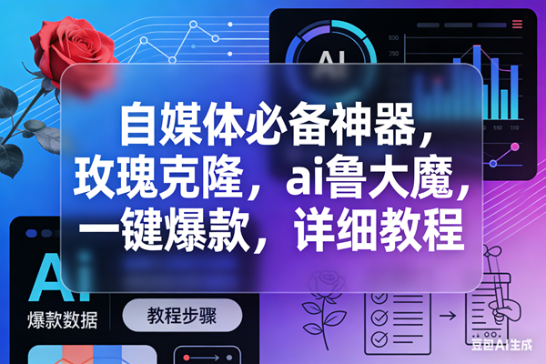 （17766期）玫瑰克隆，ai鲁大魔工具，自媒体必备神器，一键爆款，详细教程。-淘秘副业