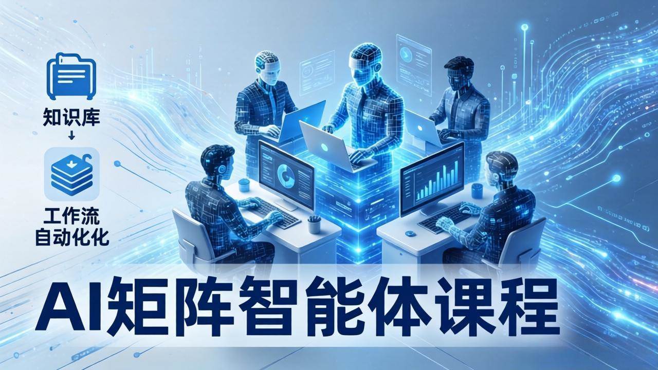 （17759期）AI矩阵智能体实战：100个数字员工批量生产内容，文本知识库+工作流自动化全搞定-淘秘副业