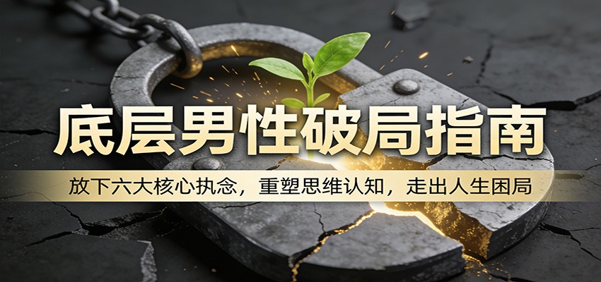 底层男性破局指南：放下六大核心执念，重塑思维认知，走出人生困局-淘秘副业