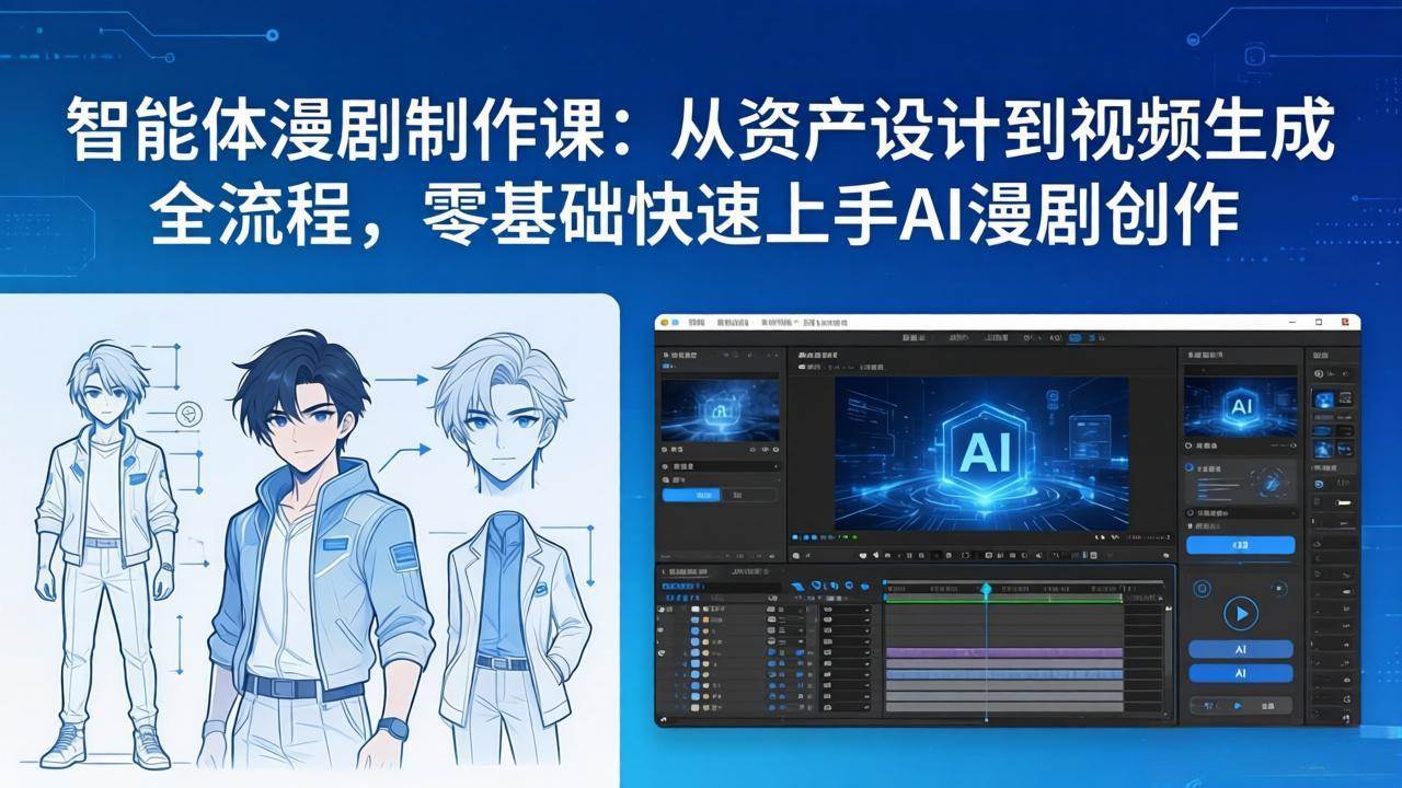 （17709期）智能体漫剧制作课：从资产设计到视频生成全流程，零基础快速上手AI漫剧创作-淘秘副业